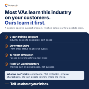 peptide va customer support